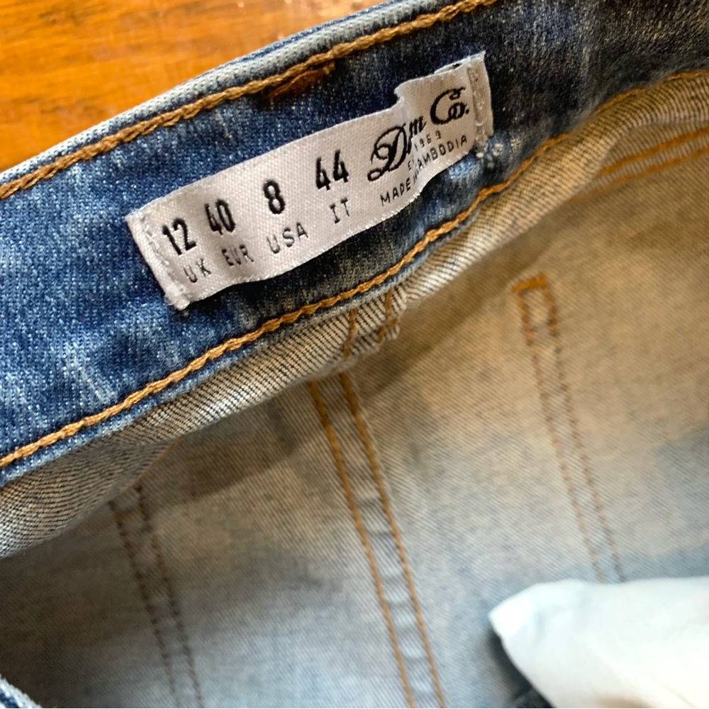 Primark Denim Co, distressed blue denim jeans size 8 - Picture 2 of 12
